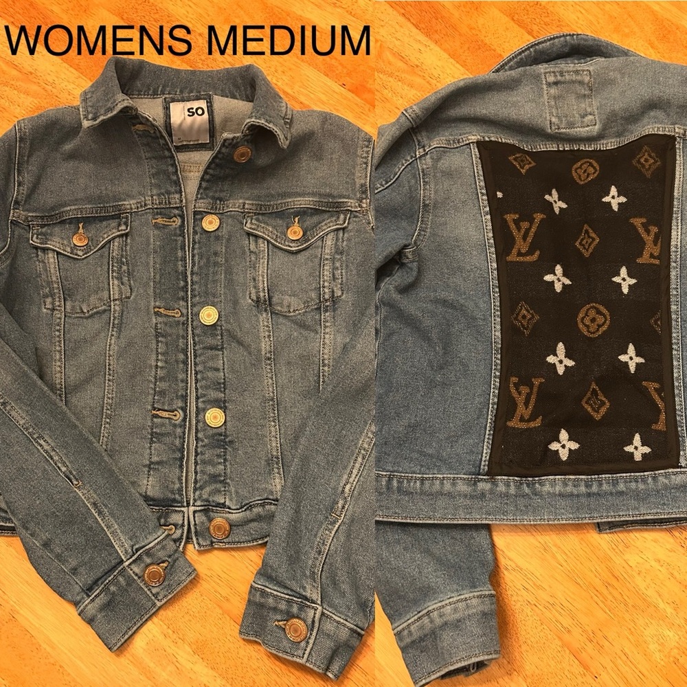 Women's Medium Denim Jacket with Designer Patch